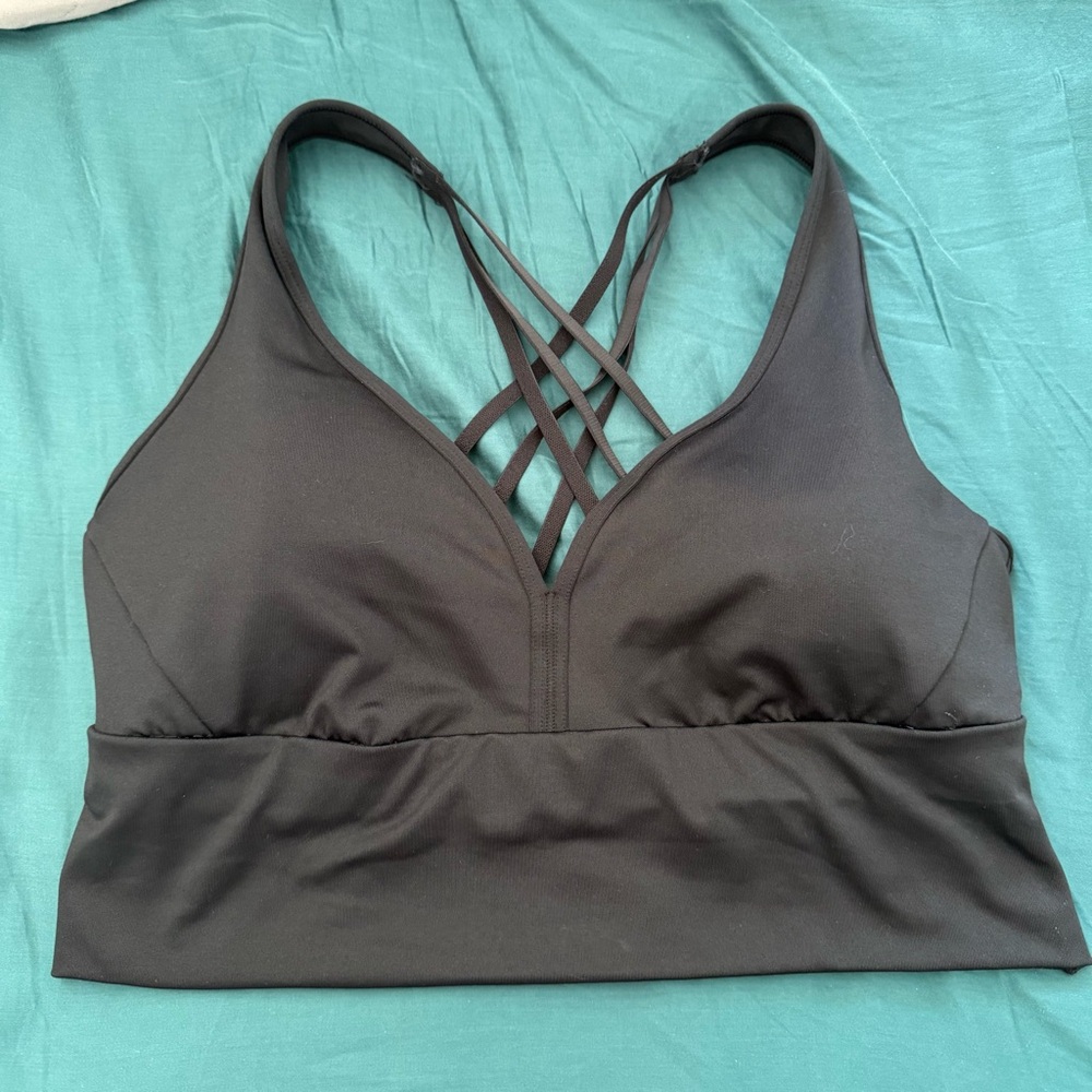 La SENZA Black Sports Bra Razor Back Ladies Size XL EUC